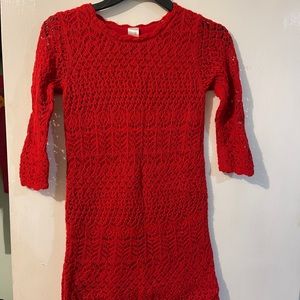 Knit red crotch type dress